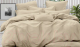 Комплект постельного белья LUXOR Полоса 1x1 12-0605 2.0 с европростыней (слоновая кость, сатин-страйп) - 