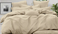 Комплект постельного белья LUXOR Полоса 1x1 12-0605 Евро-стандарт (слоновая кость/сатин-страйп) - 