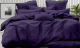 Комплект постельного белья LUXOR Полоса 1x1 19-3728 Евро-стандарт (черника, сатин-страйп) - 