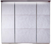 Шкаф с зеркалом для ванной Бриклаер Кристалл 75 (софт графит) - 