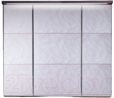 Шкаф с зеркалом для ванной Бриклаер Кристалл 75 (софт графит)