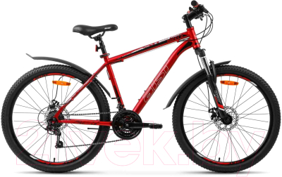 Велосипед AIST Quest Disc 26 2023 (16, красный/черный)