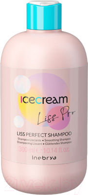 Шампунь для волос Inebrya Icecream Liss Pro Разглаживающий для непослушных/пористых волос (300мл)