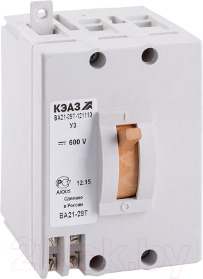 Выключатель автоматический КЭАЗ ВА21-29Т-121110-0.6А-1.5Iн-600DC-У3 / 100828