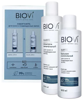 Набор косметики для волос Biovi Karite Для сухих и поврежд волос Шампунь+Бальзам (250мл+200мл) - 
