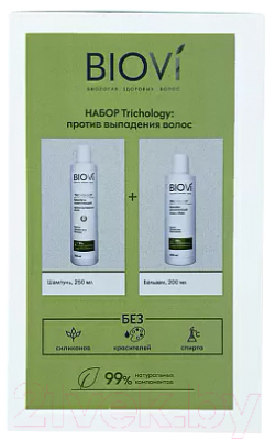 Набор косметики для волос Biovi Trihology Укрепляющий против выпаден волос Шампунь+Бальзам (250мл+200мл)