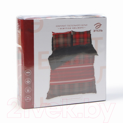 Комплект постельного белья Этель Scottish Holidays Евро / 9823653