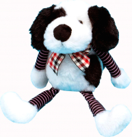 Мягкая игрушка Sima-Land Собака / 9473141 (черный/белый) - 