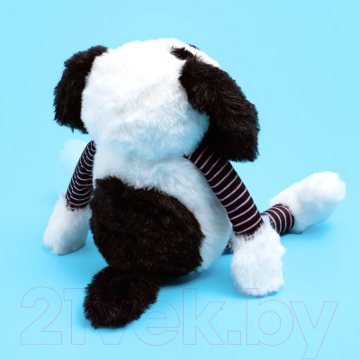 Мягкая игрушка Sima-Land Собака / 9473141 (черный/белый)