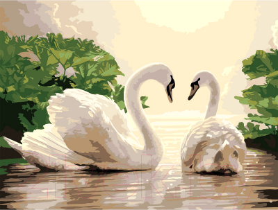 Картина по номерам Школа талантов Лебеди на тихом пруду / 7880880