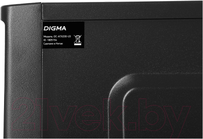 Корпус для компьютера Digma DC-ATX200-U3 (черный, без БП)