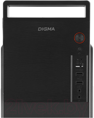 Корпус для компьютера Digma DC-MATX101-U2 (черный, без БП)
