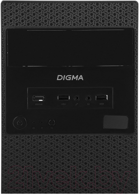Корпус для компьютера Digma DC-MATX103-U2 (черный, без БП)