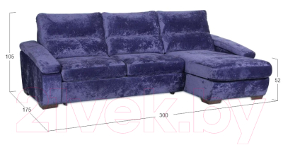 Диван угловой Асмана Форест 160x90 (Plush Purple Velvet)
