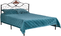 Двуспальная кровать Tetchair Federica AT-881 160x200 (красный дуб/черный) - 