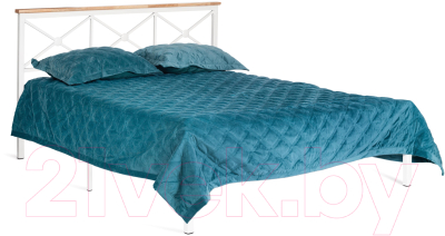 Двуспальная кровать Tetchair Iris 9311 160x200 (белый)