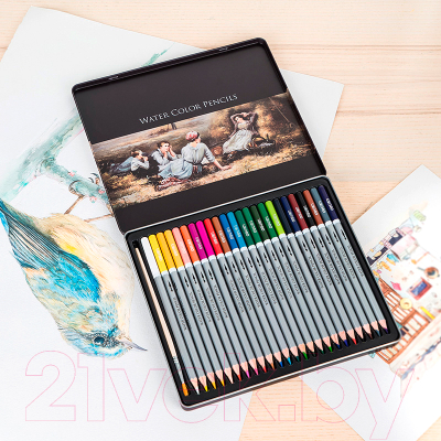 Набор цветных карандашей Deli Nuevo 6521 (24цв)