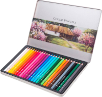 Набор цветных карандашей Deli 6565 (24цв) - 