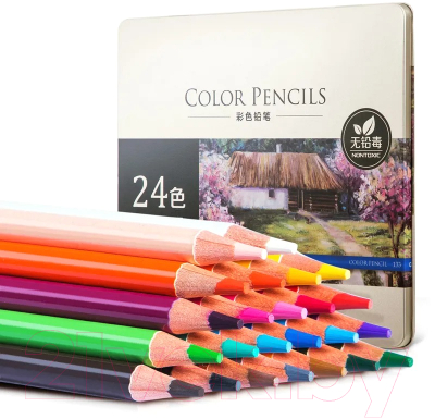 Набор цветных карандашей Deli 6565 (24цв)
