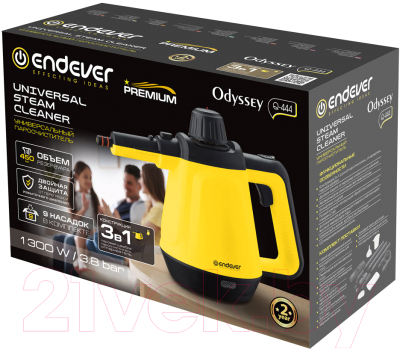 Пароочиститель Endever Odyssey Q-444 (желтый/черный)