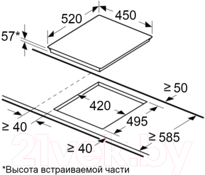 Индукционная варочная панель Maunfeld CVI453BK