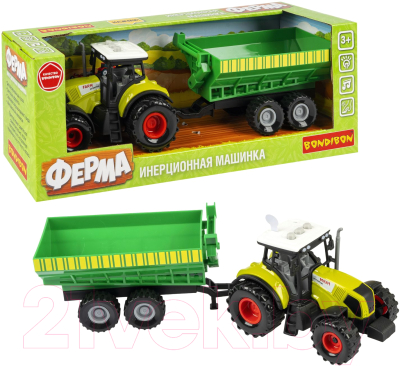 Трактор игрушечный Bondibon Сельское хозяйство / ВВ5945 (зеленый)