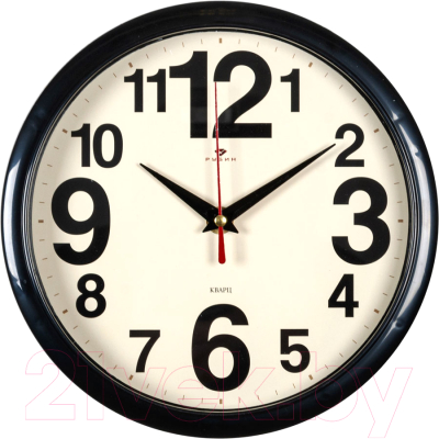 Настенные часы РУБИН Классика / 2222-345 (черный)