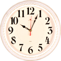 Настенные часы РУБИН Классика / 2950-004 (белый/золотой) - 