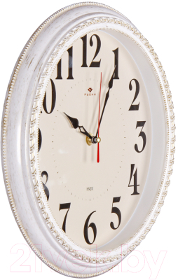 Настенные часы РУБИН Классика / 2950-004 (белый/золотой)