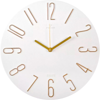 Настенные часы РУБИН Классика / 3010-002 (белый/золотой) - 