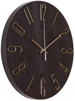 Настенные часы РУБИН Классика / 3010-003 (коричневый/золотой)