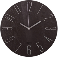 Настенные часы РУБИН Классика / 3010-004 (коричневый/серебристый) - 