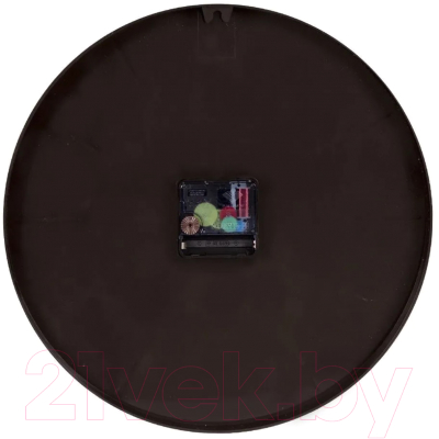 Настенные часы РУБИН Классика / 3010-004 (коричневый/серебристый)
