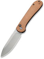 Нож складной Civivi Button Lock Elementum 14C28N Steel Handle / C2103D (коричневый) - 