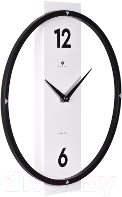Настенные часы РУБИН Time / 3330-001 (черный/белый)