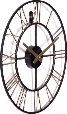 Настенные часы РУБИН Лофт 2 / 4022-002 (черный/бронза)