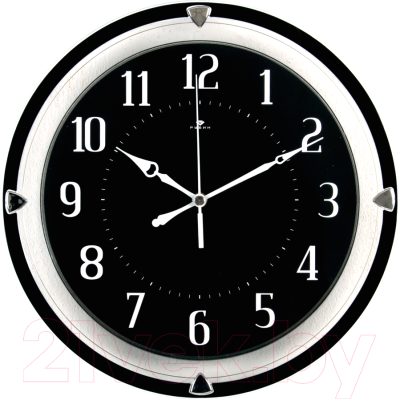 Настенные часы РУБИН Черная классика / 3124-102 (черный)