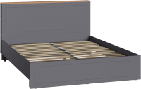 Двуспальная кровать Mobi Остин 11.53 160x200 (серый графит 0162 РЕ/дуб золотой craft/графит ZB856-2) - 