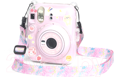 Чехол для камеры Sundays Для FUJIFILM Instax Mini 12 с ремнем (розовый)