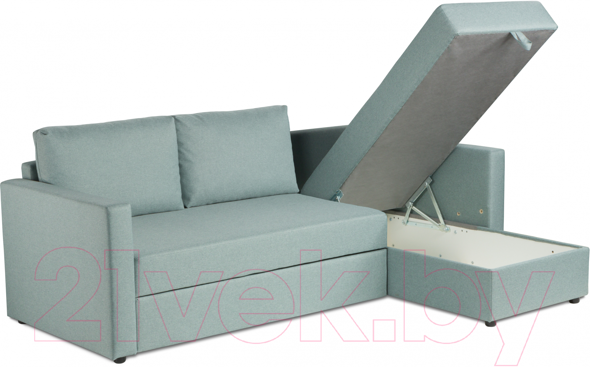 Диван угловой Mio Tesoro Тилаус короткий подлокотник (Mint/Grey) — фото 3