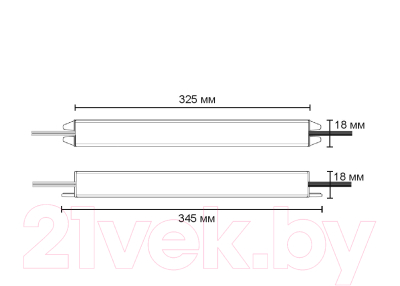 Адаптер для светодиодной ленты AKS Indoor 72W/12V тип 2