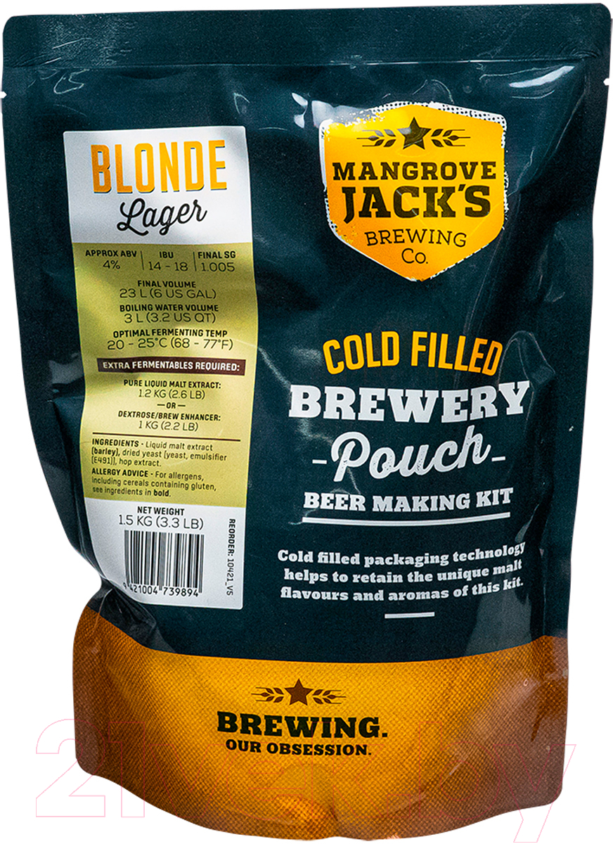 Зерновой набор для пивоварения Mangrove Jack’s Traditional Series Blonde Lager