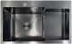Мойка кухонная AKS Прямоугольная 78x48 левая (графит) - 