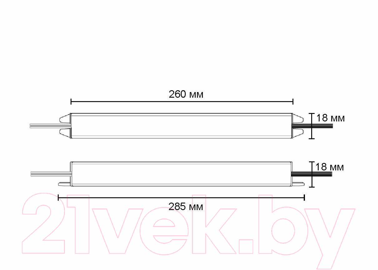 Адаптер для светодиодной ленты AKS Indoor 36W/12V тип 2 — фото 2