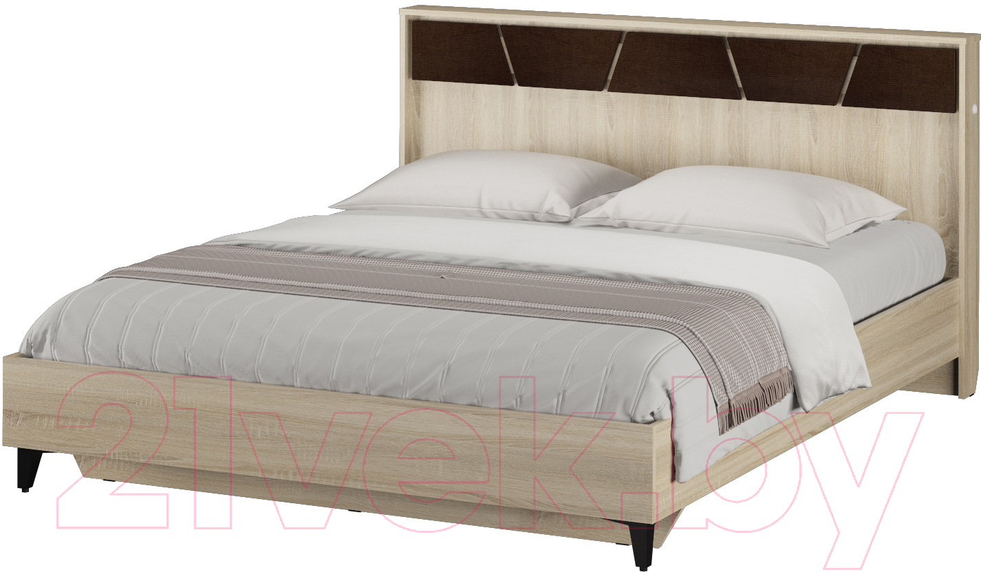 Двуспальная кровать Аквилон Дюна №16М с подсветкой