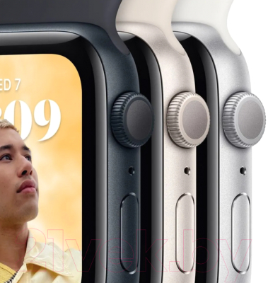 Умные часы Apple Watch SE 2 GPS 44mm (полуночный/ремешок S/M)