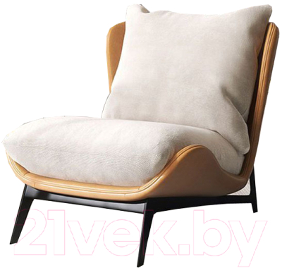 Кресло мягкое Mio Tesoro Монако / 108551501-O (светло-коричневый/бежевый)