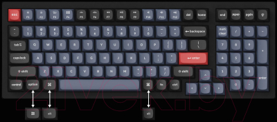 Клавиатура Keychron K4 Pro Grey RGB Hot-Swap Red Switch RU / K4P-H1