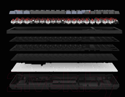 Клавиатура Keychron K4 Pro Grey RGB Hot-Swap Brown Switch RU / K4P-H3