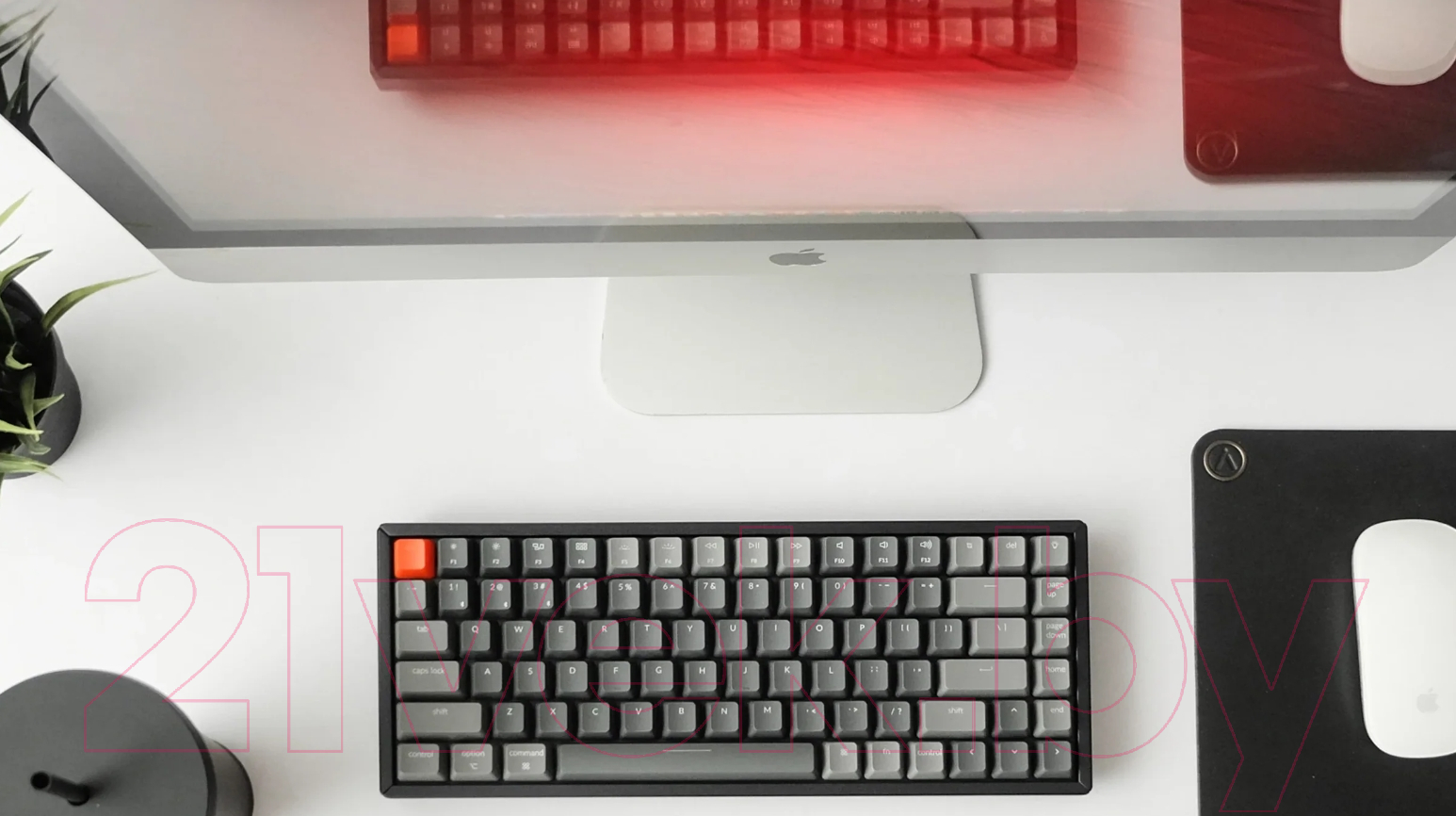 Клавиатура Keychron K12 Grey RGB Gateron G Pro Brown Switch RU / K12-B3